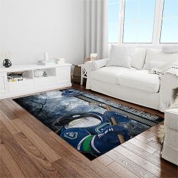 nhl vancouver canucks hockey sport team logo carpet rectangle area rug for living room home room decor gift for fans light room vcc49