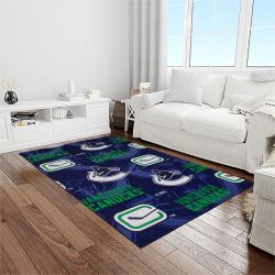 nhl vancouver canucks hockey sport team logo carpet rectangle area rug for living room home room decor gift for fans light room vcc6