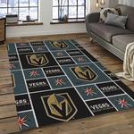 nhl vegas golden knights hockey sport team logo carpet rectangle area rug for living room home room decor gift for fans dark room vgk1
