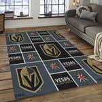 nhl vegas golden knights hockey sport team logo carpet rectangle area rug for living room home room decor gift for fans dark room vgk12