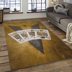 NHL Vegas Golden Knights Hockey Sport Team Logo Carpet Rectangle Area Rug For Living Room Home Room Decor Gift For Fans VGK17