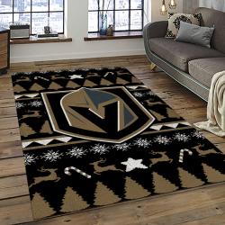 NHL Vegas Golden Knights Hockey Sport Team Logo Carpet Rectangle Area Rug For Living Room Home Room Decor Gift For Fans VGK26