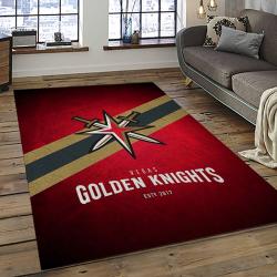 NHL Vegas Golden Knights Hockey Sport Team Logo Carpet Rectangle Area Rug For Living Room Home Room Decor Gift For Fans VGK32