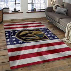 NHL Vegas Golden Knights Hockey Sport Team Logo Carpet Rectangle Area Rug For Living Room Home Room Decor Gift For Fans VGK44