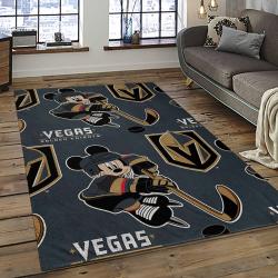 NHL Vegas Golden Knights Hockey Sport Team Logo Carpet Rectangle Area Rug For Living Room Home Room Decor Gift For Fans VGK5