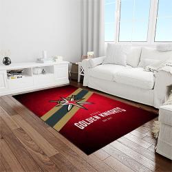 nhl vegas golden knights hockey sport team logo carpet rectangle area rug for living room home room decor gift for fans light room vgk32
