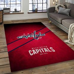 NHL Washington Capitals Hockey Sport Team Logo Carpet Rectangle Area Rug For Living Room Home Room Decor Gift For Fans WSC10