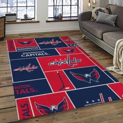 NHL Washington Capitals Hockey Sport Team Logo Carpet Rectangle Area Rug For Living Room Home Room Decor Gift For Fans WSC13