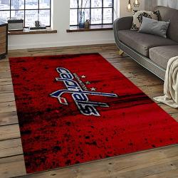 NHL Washington Capitals Hockey Sport Team Logo Carpet Rectangle Area Rug For Living Room Home Room Decor Gift For Fans WSC25
