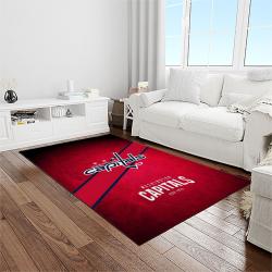 nhl washington capitals hockey sport team logo carpet rectangle area rug for living room home room decor gift for fans light room wsc10