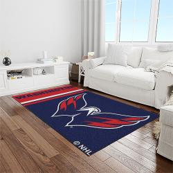 nhl washington capitals hockey sport team logo carpet rectangle area rug for living room home room decor gift for fans light room wsc2