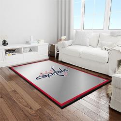 nhl washington capitals hockey sport team logo carpet rectangle area rug for living room home room decor gift for fans light room wsc3