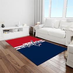 nhl washington capitals hockey sport team logo carpet rectangle area rug for living room home room decor gift for fans light room wsc40