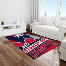 nhl washington capitals hockey sport team logo carpet rectangle area rug for living room home room decor gift for fans light room wsc8