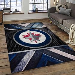 NHL Winnipeg Jets Hockey Sport Team Logo Carpet Rectangle Area Rug For Living Room Home Room Decor Gift For Fans WPJ1