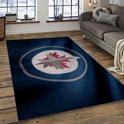 NHL Winnipeg Jets Hockey Sport Team Logo Carpet Rectangle Area Rug For Living Room Home Room Decor Gift For Fans WPJ11