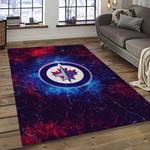 nhl winnipeg jets hockey sport team logo carpet rectangle area rug for living room home room decor gift for fans dark room wpj2