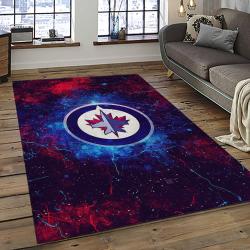 NHL Winnipeg Jets Hockey Sport Team Logo Carpet Rectangle Area Rug For Living Room Home Room Decor Gift For Fans WPJ2