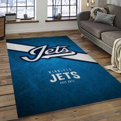 NHL Winnipeg Jets Hockey Sport Team Logo Carpet Rectangle Area Rug For Living Room Home Room Decor Gift For Fans WPJ20