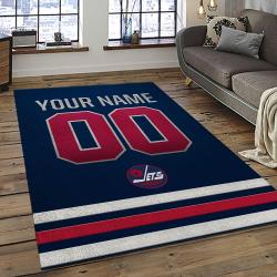 NHL Winnipeg Jets Hockey Sport Team Logo Carpet Rectangle Area Rug For Living Room Home Room Decor Gift For Fans WPJ21