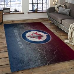 NHL Winnipeg Jets Hockey Sport Team Logo Carpet Rectangle Area Rug For Living Room Home Room Decor Gift For Fans WPJ24