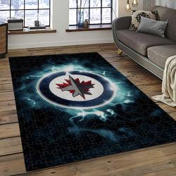 NHL Winnipeg Jets Hockey Sport Team Logo Carpet Rectangle Area Rug For Living Room Home Room Decor Gift For Fans WPJ3