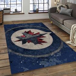 NHL Winnipeg Jets Hockey Sport Team Logo Carpet Rectangle Area Rug For Living Room Home Room Decor Gift For Fans WPJ33