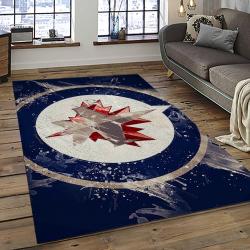 NHL Winnipeg Jets Hockey Sport Team Logo Carpet Rectangle Area Rug For Living Room Home Room Decor Gift For Fans WPJ34