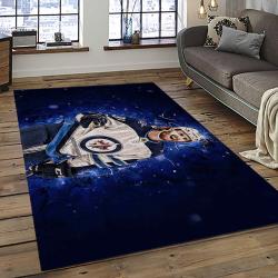 NHL Winnipeg Jets Hockey Sport Team Logo Carpet Rectangle Area Rug For Living Room Home Room Decor Gift For Fans WPJ42