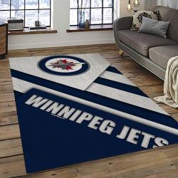 NHL Winnipeg Jets Hockey Sport Team Logo Carpet Rectangle Area Rug For Living Room Home Room Decor Gift For Fans WPJ48