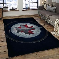 NHL Winnipeg Jets Hockey Sport Team Logo Carpet Rectangle Area Rug For Living Room Home Room Decor Gift For Fans WPJ52