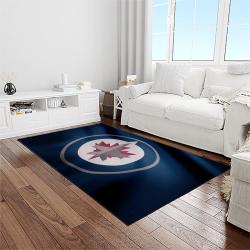 nhl winnipeg jets hockey sport team logo carpet rectangle area rug for living room home room decor gift for fans light room wpj11