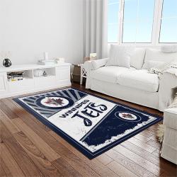 nhl winnipeg jets hockey sport team logo carpet rectangle area rug for living room home room decor gift for fans light room wpj15