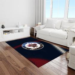 nhl winnipeg jets hockey sport team logo carpet rectangle area rug for living room home room decor gift for fans light room wpj16
