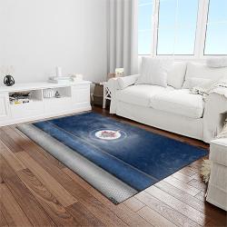nhl winnipeg jets hockey sport team logo carpet rectangle area rug for living room home room decor gift for fans light room wpj19