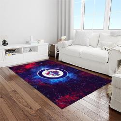 nhl winnipeg jets hockey sport team logo carpet rectangle area rug for living room home room decor gift for fans light room wpj2