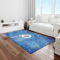 nhl winnipeg jets hockey sport team logo carpet rectangle area rug for living room home room decor gift for fans light room wpj23
