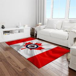 nhl winnipeg jets hockey sport team logo carpet rectangle area rug for living room home room decor gift for fans light room wpj32