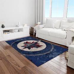 nhl winnipeg jets hockey sport team logo carpet rectangle area rug for living room home room decor gift for fans light room wpj33