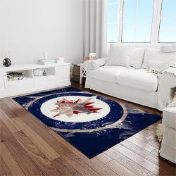 nhl winnipeg jets hockey sport team logo carpet rectangle area rug for living room home room decor gift for fans light room wpj34