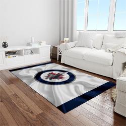 nhl winnipeg jets hockey sport team logo carpet rectangle area rug for living room home room decor gift for fans light room wpj37