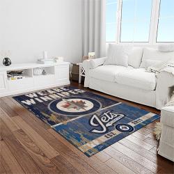 nhl winnipeg jets hockey sport team logo carpet rectangle area rug for living room home room decor gift for fans light room wpj6