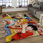 one piece anime manga cartoon character carpet rectangle area rug for living room home room decor gift for fans dark room ope71