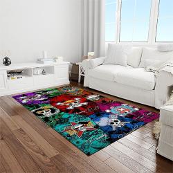 one piece anime manga cartoon character carpet rectangle area rug for living room home room decor gift for fans light room ope70
