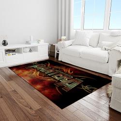 pantera band heavy metal music metalheads carpet rectangle area rug for living room home room decor gift for fans light room ptr19
