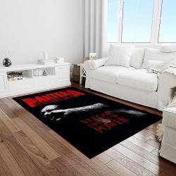 pantera band heavy metal music metalheads carpet rectangle area rug for living room home room decor gift for fans light room ptr4