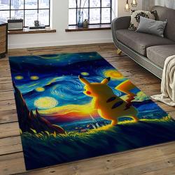 Pokemon Anime Manga Cartoon Character Carpet Rectangle Area Rug For Living Room Home Room Decor Gift For Fans PKM23