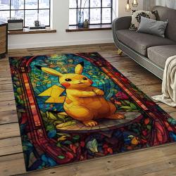 Pokemon Anime Manga Cartoon Character Carpet Rectangle Area Rug For Living Room Home Room Decor Gift For Fans PKM24
