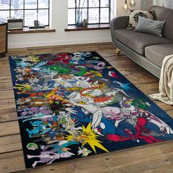 Pokemon Anime Manga Cartoon Character Carpet Rectangle Area Rug For Living Room Home Room Decor Gift For Fans PKM44