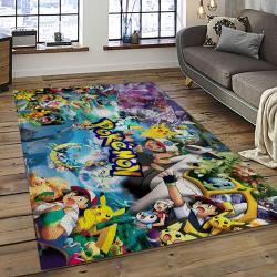 Pokemon Anime Manga Cartoon Character Carpet Rectangle Area Rug For Living Room Home Room Decor Gift For Fans PKM46